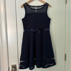Calvin Klein Sleeveless Dress, Navy, Size 14